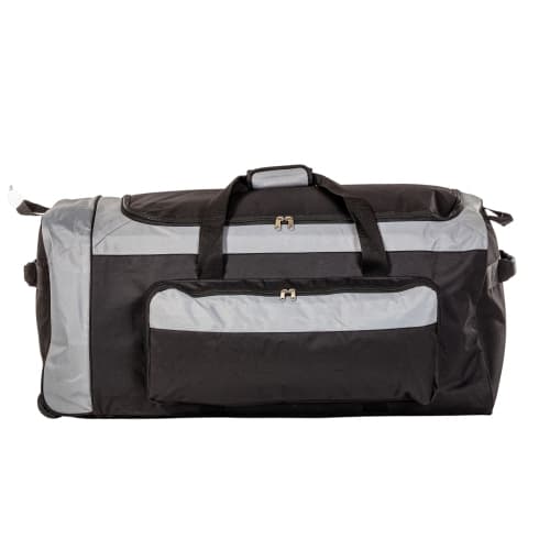 CWC Collapsible Wheeled Duffle for Travel - Sports Equipment Bag (36 Inch, Black/Grey)
