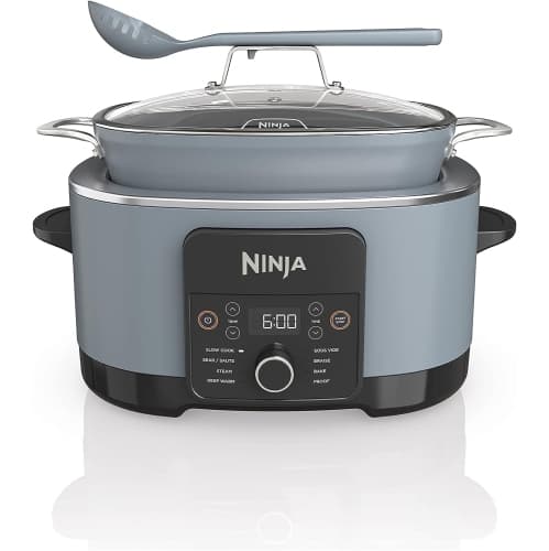 Ninja MC1001C Foodi PossibleCooker PRO 8.5 Quart Multi-Cooker, with 8-in-1 Slow Cooker, Dutch Oven, Steamer & More, Glass Lid & Integrated Spoon, Nonstick, Oven Safe Pot to 500°F