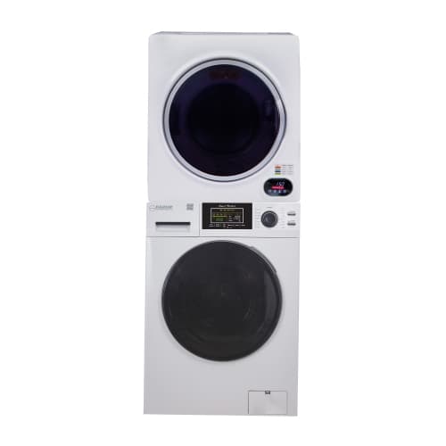 Equator Premium Stackable 110V Washer 1.62 cf 15 lbs + Vented DIGI Dryer 3.5cf