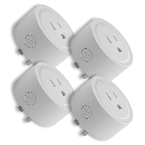 BAZZ Smart Home 4 Pack Wi-Fi Plug, PLGWFW1X4