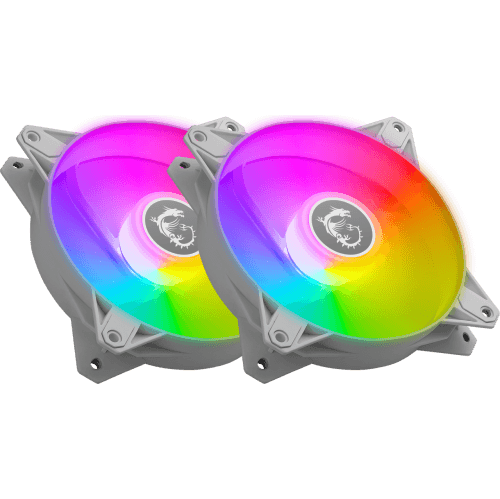 MSI MPG F120 ARGB-2W, 120mm 2 Case Fan, RGB, White