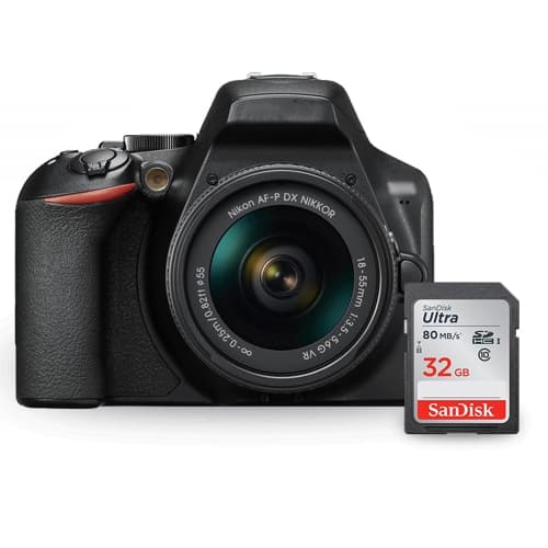 Nikon D3500 DSLR Camera with 18-55mm VR Lens 1590 + Sandisk Ultra 32GB SD