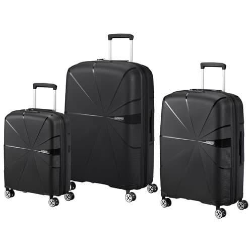 American Tourister Starvibe 3-Piece Hard Side Expandable Luggage Set - Black