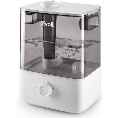 LEVOIT Humidifier for Bedroom Large Room, 6L Top Fill Cool Mist Humidifiers Plants, Baby, Lasts Up to 60h, Quiet Operation, Automatic Shut-Off, Grey (Classic 300)