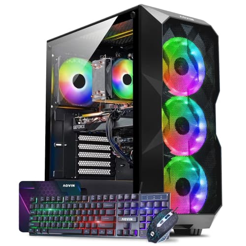 Gaming Desktop PC - Intel Core i7 Processor, 32GB DDR4 RAM, 512GB Nvme SSD, GeForce GTX 1660 6GB GDDR5, WiFi, Windows 11 Pro - Refurbished (Excellent)