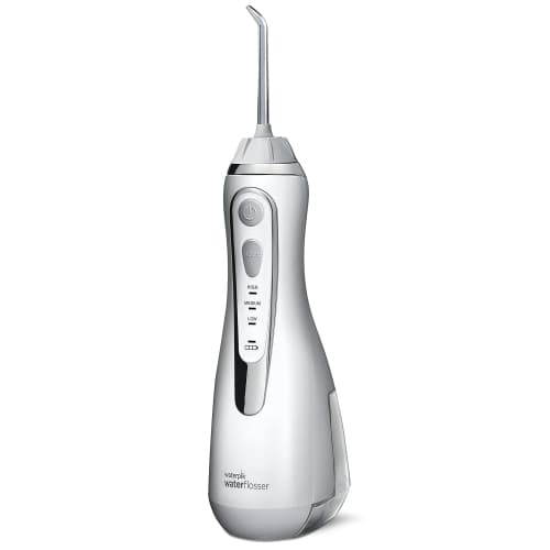 Waterpik Cordless Advanced 2.0 Water Flosser (WP-580) with Travel Bag and 4 Tips - White