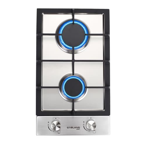 GASLAND 12" 2 Burners NG/LPG Convertible Gas Cooktop, ETL Certified, Stainless Steels