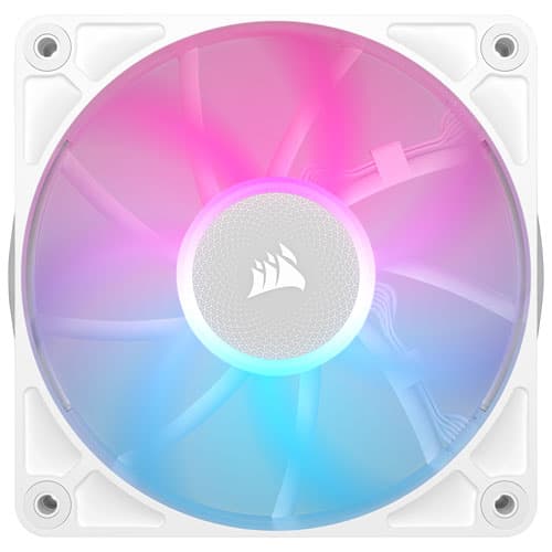 Corsair RX120 RGB 120mm PWM Case Fan - White (Requires iCUE LINK System Hub)