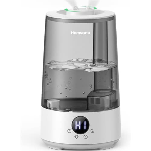 Homvana Humidifiers for Bedroom Home, 3.6L Top-Fill Cool Mist Small Humidifier for Baby Nursery Plants Large Room, 34H Runtime, Quiet, Auto-Shut Off