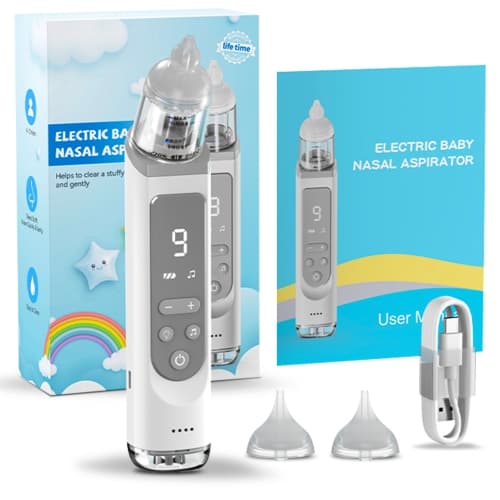 Baby nasal aspirator | nose sucker | Electric Baby nasal care | Automatic baby nose cleaner| USB rechargeable| 9 snot sucker modes | Music & Colorful light soothing function