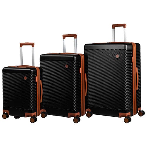 Champs Dream Collection 3-Piece Hard Side Expandable Luggage Set - Black - Only at Best Buy