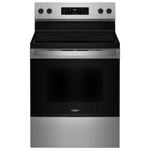 Whirlpool 30" 5.3 Cu. Ft. Steam Clean 5-Elements Freestanding Electric Range with No Preheat (YWFES3330RZ) - SS