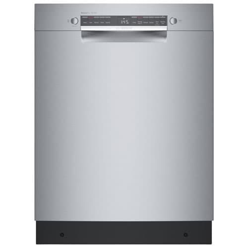 Bosch 300 Series 24" 46dB Built-In Dishwasher with Stainless Steel Tub (SGE53C55UC) - Stainless Steel
