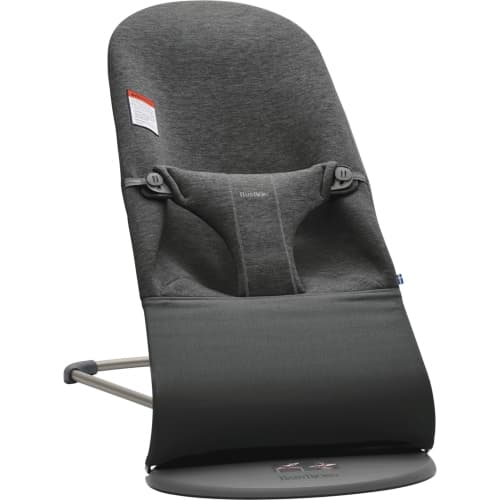BabyBjorn Bouncer Bliss - 3D Jersey, Charcoal on Dark Grey Frame