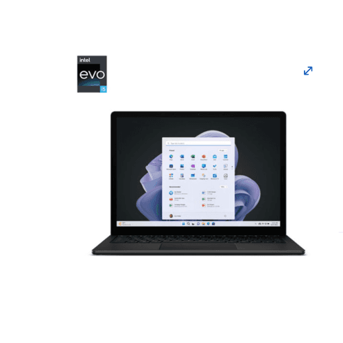 Refurbished(Excellent) - Microsoft Surface Laptop 5 Touchscreen 13.5" - Black (Intel Evo i5-1235U/512GB SSD/8GB RAM/Windows 11) - French