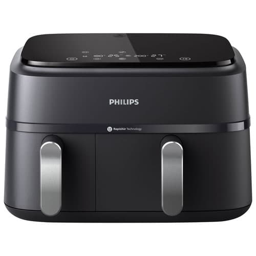 Philips 3000 Series Dual Basket Air Fryer - 9L (9.5QT) - Black