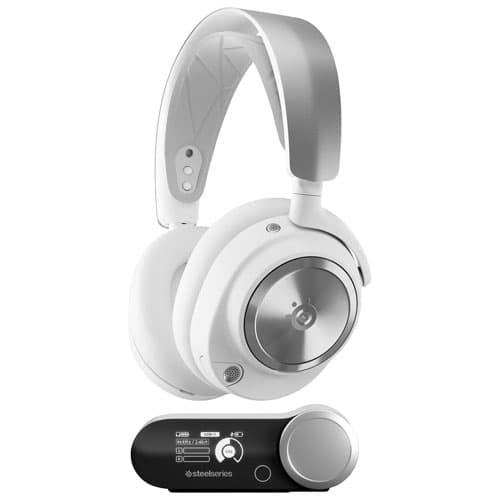 SteelSeries Arctis Nova Pro Wireless Noise Cancellation Gaming Headset for PC / PS4 / PS5 / Nintendo Switch - White