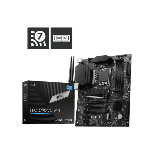 MSI PRO Z790-VC WIFI Gaming Motherboard(Supports 12th/13th/14th Gen Intel CPU, LGA 1700, DDR5, PCIe 5.0, M.2, 2.5G LAN, USB 3.2, WIFI7, ATX)