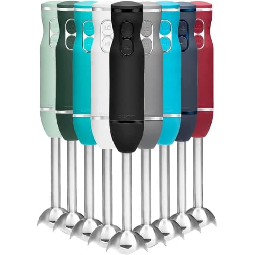 Chefman Immersion 300W Hand Blender with Stainless Steel Blades, Powerful Electric Ice Crushing 2-speed Control Handheld Food Mixer, Purées, Smoothies, Shakes, Soups, Black