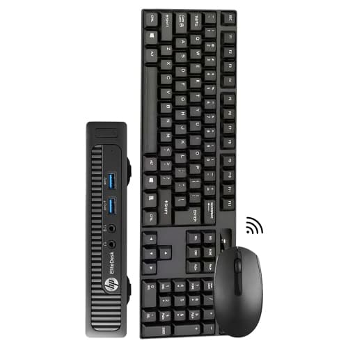 Refurbished (Good) - HP Computer EliteDesk 800 G1 Mini Windows 10 Pro Business Desktop Tiny PC | Intel Core i5 4570T Processor| 16GB DDR3 RAM | 512GB SSD | WIFI | Bluetooth - Black