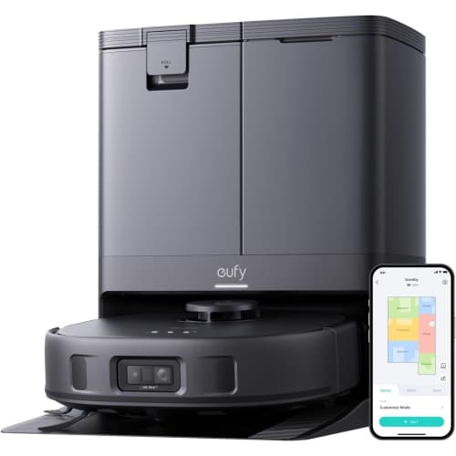eufy X10 Pro Omni Robot Vacuum & Mop for Multi-Surface with Self-Emptying/Refilling Omni Dock, 8,000 Pa, AI Obstacle Avoidance - Black