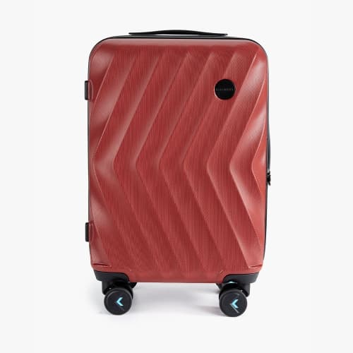Bagsmart Globetrotter 21" Hardside Rolling Carry-on Stylish Suitcase Burgundy