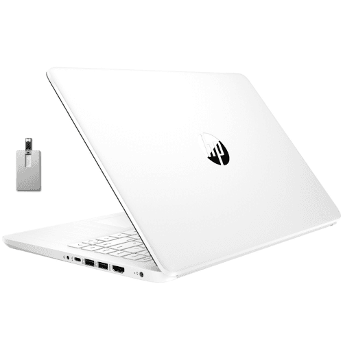 HP Premium Stream 14" HD BrightView Laptop, Intel Celeron N4120, 8GB RAM, 64GB eMMC, Intel UHD Graphics, WiFi, HDMI, Win 11s, White, 32GB Hotface USB Card