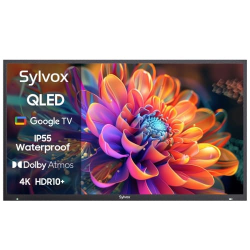 Sylvox 43" Deck Pro 4K UHD HDR10 Dolby Vision 1000-Nit Dolby Atmos IP55 Outdoor QLED Chromecast Google TV Smart TV (Deck Pro QLED) - 2024