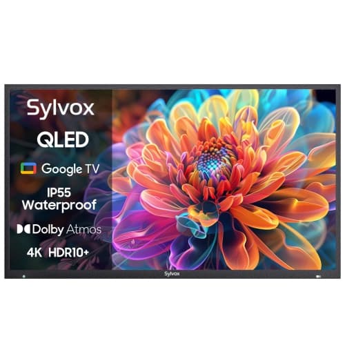SYLVOX 55" Deck Pro 4K UHD HDR10 QLED Outdoor TV 1000 Nits IP55 Dolby Atmos Chromecast Built-In Google TV Smart TV (Deck Pro QLED) - 2024