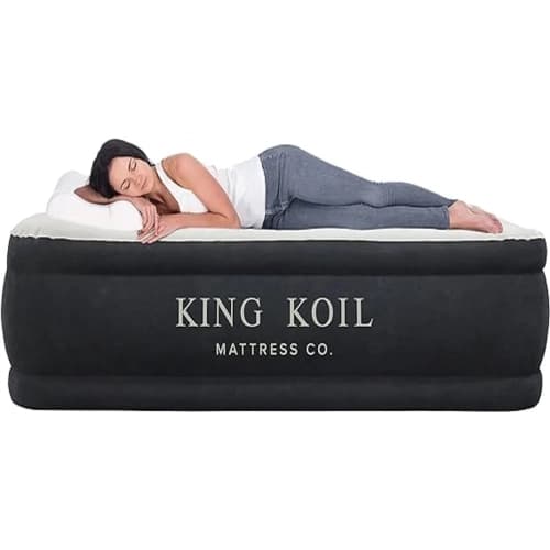 Luxury Queen Air Mattress with Built-in Pump - 16” Inflatable Bed for Home, Camping & Guests - Double High, Durable, Portable, Waterproof