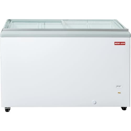 NEW AIR RÉFRIGÉRATION Commercial 50″ 12.9 Cu. Ft. Flat Glass Ice Cream Freezer (NIF-50-FG) - White/Grey