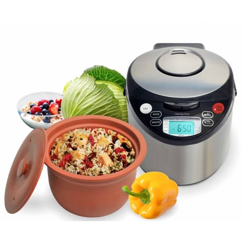 VitaClay VM7900-6 Smart Organic Multicooker (Oval, 6 Cup, 3.2 Quart)
