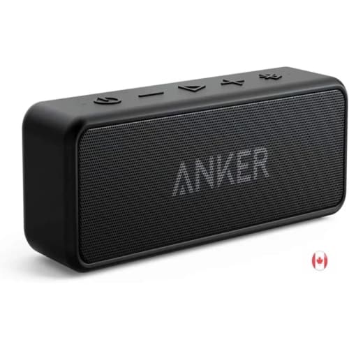 Anker Soundcore 2 Portable Bluetooth Speaker - 12W Stereo Sound, Bluetooth 5, BassUp, IPX7 Waterproof, 24-Hour Playtime, Wireless Stereo Pairing, for Home, Outdoors, Travel