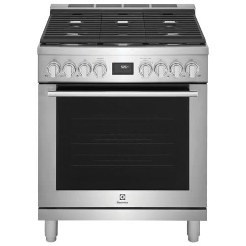 Electrolux 30" 4.6 Cu. Ft. Slide-In True Convection Dual-Fuel Range (ECFD3068AS) - Stainless