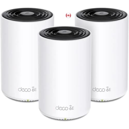 Deco AXE5400 Tri-Band WiFi 6E Mesh System (Deco XE75) - 3-Pack, Covers Up to 7,200 Sq.Ft, Replaces WiFi Router and Extender, AI-Driven Mesh with New 6GHz Band