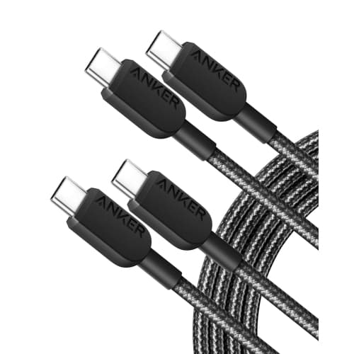 310 USB C to USB C Cable (6ft, 2 Pack), (60W/3A) Fast Charge for Samsung Galaxy S22, iPad Pro 2021, iPad Mini 6,