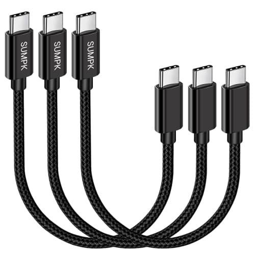 USB C to USB C Fast Charging Cable 60W,[3-Pack 8 inch] USB 2.0 Type C Charger Cord Compatible with Samsung