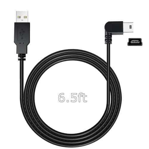 Charging Cable for Dash Cam,6.5 Ft Mini USB Dash Camera Mirror Dash Cam GPS Power Cord,Fit