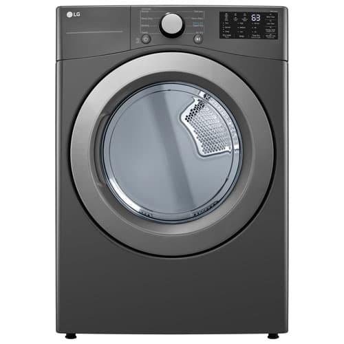 LG 7.4 Cu.Ft.Ultra Capacity Front Load Electric Dryer w/ Sensor Dry- Energy Star (DLE3470M)-Middle Black - Only at Best Buy