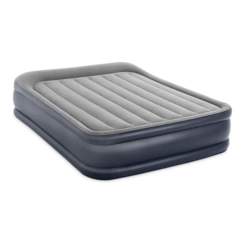 INTEX 64135ED Dura-Beam Plus Deluxe Pillow Rest Air Mattress: Fiber-Tech – Queen Size – Built-in Electric Pump