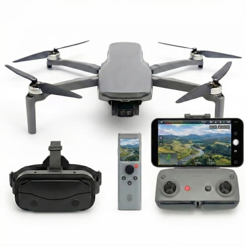 Walker Air Midnight Commando Elite FPV Drone, FPV Goggles, 2 Batteries, 2 Remote Controllers, Voice Commands, 48MP Camera, One Key Return Home, Below 249g, Designed in Canada