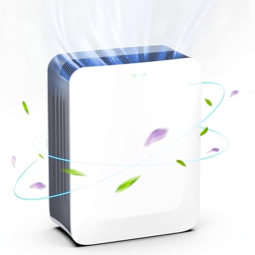 Smart Home Air Purifier 1485 Sq Ft H13 True HEPA Clean 99.97% Hair Dust Smoke and Odor Eliminator in White