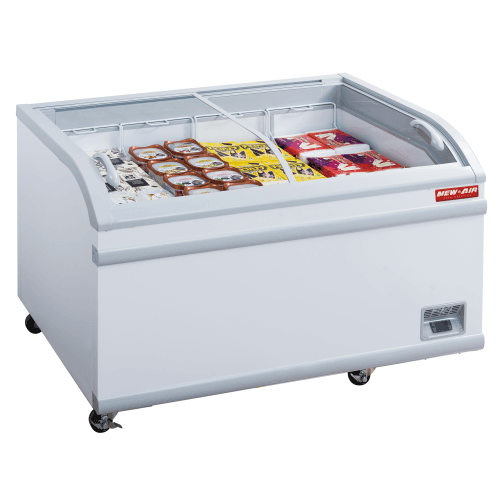 NEW AIR RÉFRIGÉRATION NIF-80-CG Commercial 80" Curved Glass 24.75 Cu. Ft. Ice Cream Freezer
