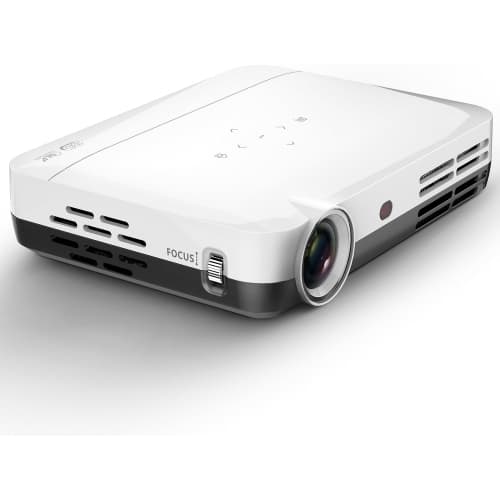 Boss Projector S7, 4K UHD 3D Portable Smart Projector -WiFi, Bluetooth,Built-in Speaker, HDMI/USB/AV, PS5 & Fire Stick Ready – 50,000hr Lamp Life, Free Screen, HDMI Cable, Shipping