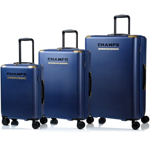 CHAMPS Luxe II Collection - 3-piece Hard Side Luggage set
