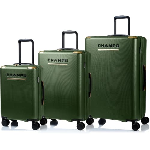 CHAMPS Luxe II Collection - 3-piece Hard Side Luggage set