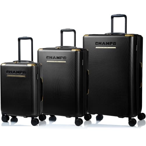 CHAMPS Luxe II Collection - 3-piece Hard Side Luggage set
