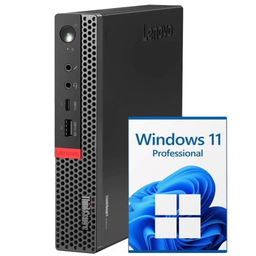 Refurbished (Good) - Lenovo Computer ThinkCentre M920q Tiny Windows 11 Pro Business Desktop Mini PC - Black (Intel Hexa-Core i5 Processor / 1TB NVMe M.2 SSD/ 32GB DDR4 RAM/ WIFI)