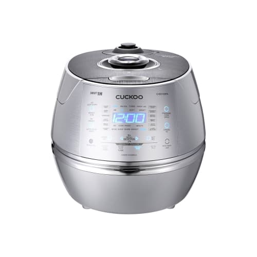 CUCKOO CRP-CHSS1009F 10-Cup Induction Heating Pressure Rice Cooker with Nonstick Inner Pot, 17 Menu Modes, Fuzzy Logic Tech, 3 Voice Guide (Grey)