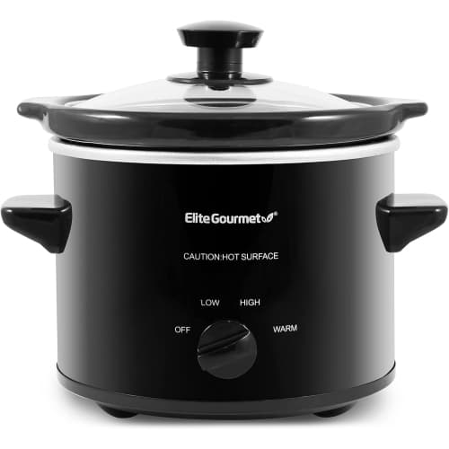 Maxi-Matic Elite MST-275XS Gourmet Stainless Steel Slow Cooker, 2 Quart, Black